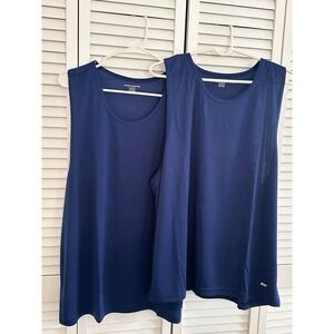 (2) Amazon Essentials Men's Active Performance Tech Racerback Tanks XL